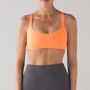Orange Lululemon Free To Be Bra